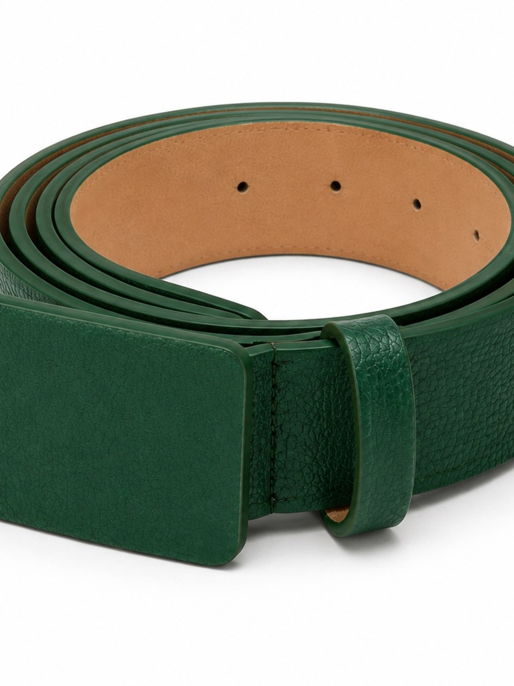 Green Leather Men's Belt